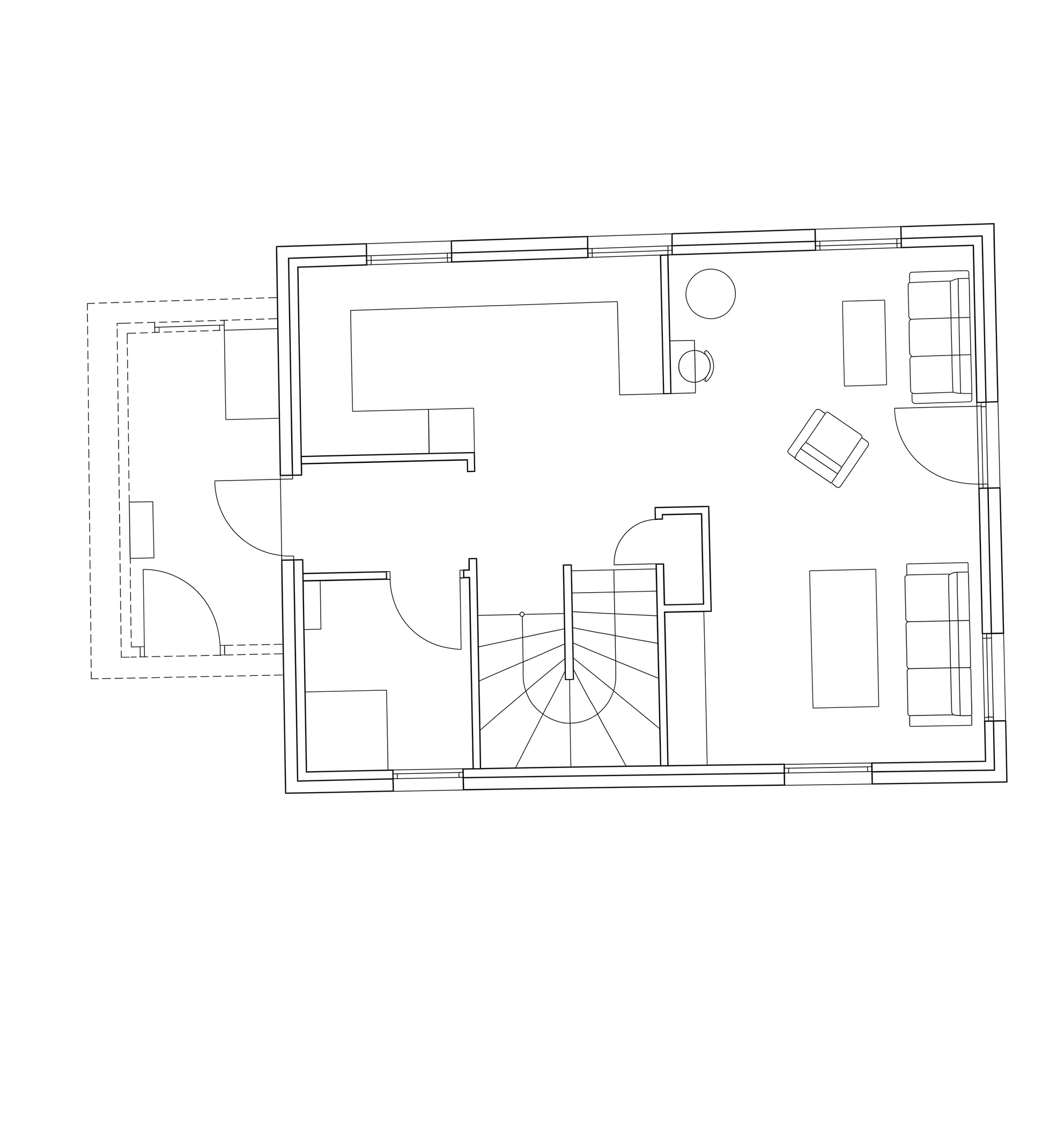 Grundriss Erdgeschoss des Chalets