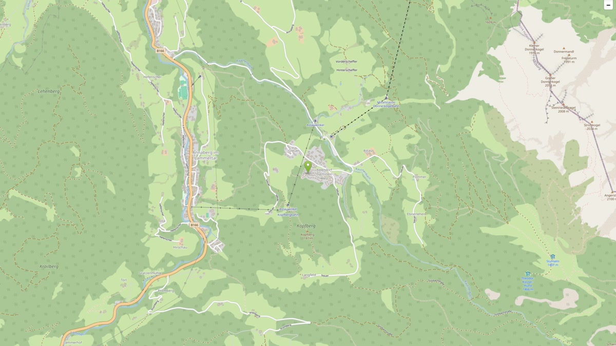 OpenStreetMap-Standortkarte des Holz-Chalets in Annaberg im Lammertal