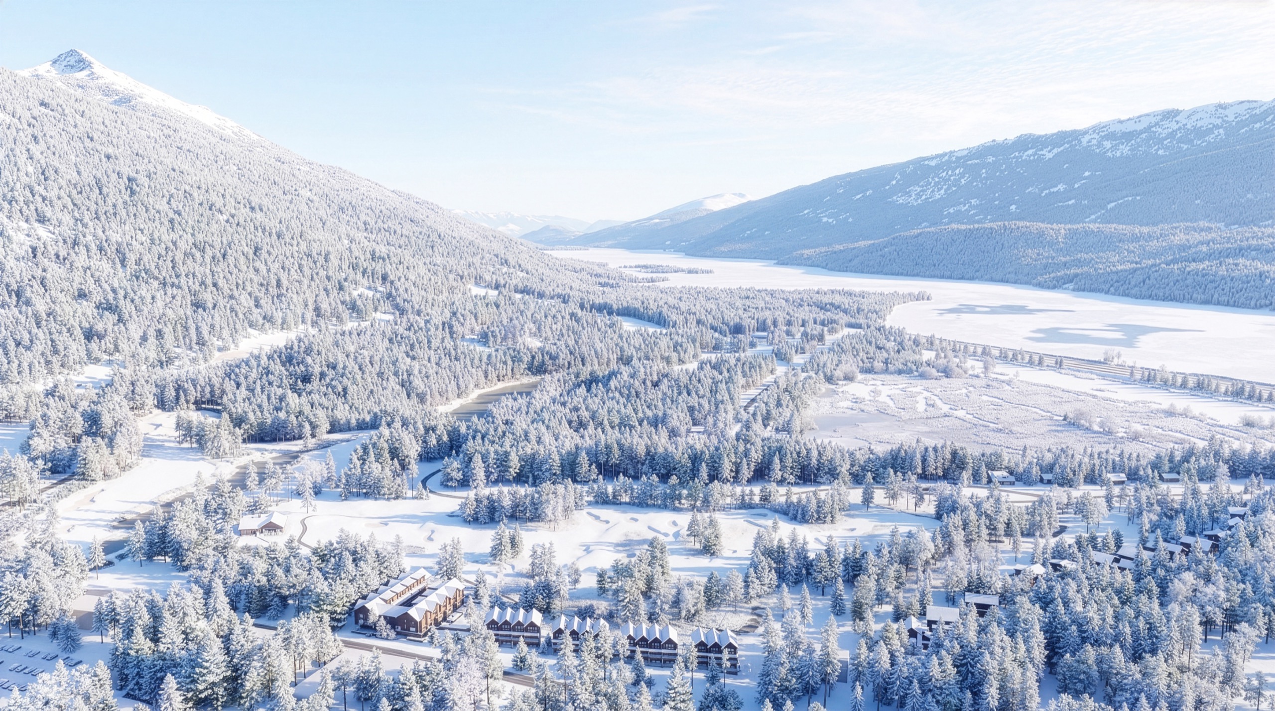 Benchlands Nachbarschaft im Winter