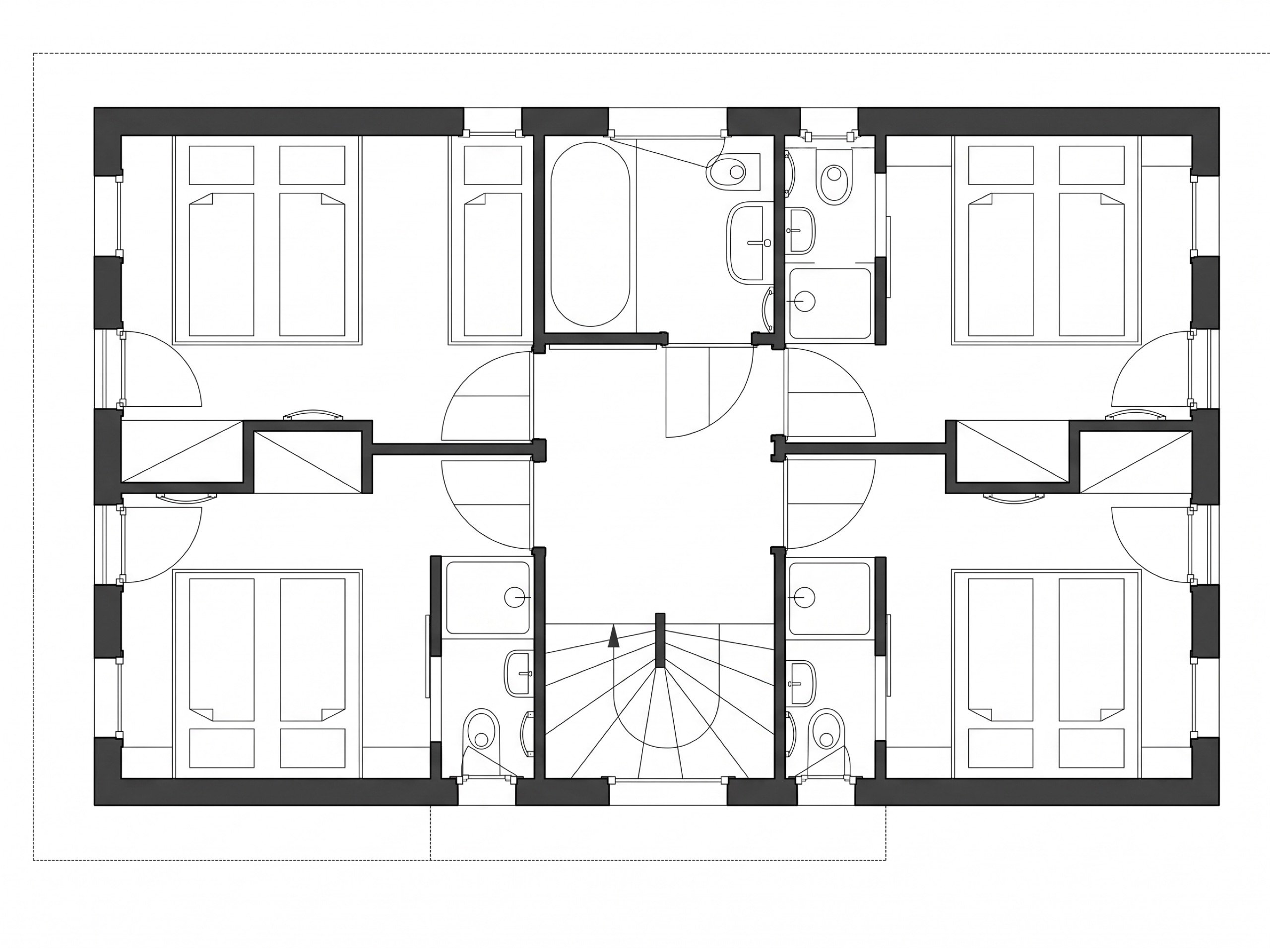 Grundriss Obergeschoss des Chalets Murau-West